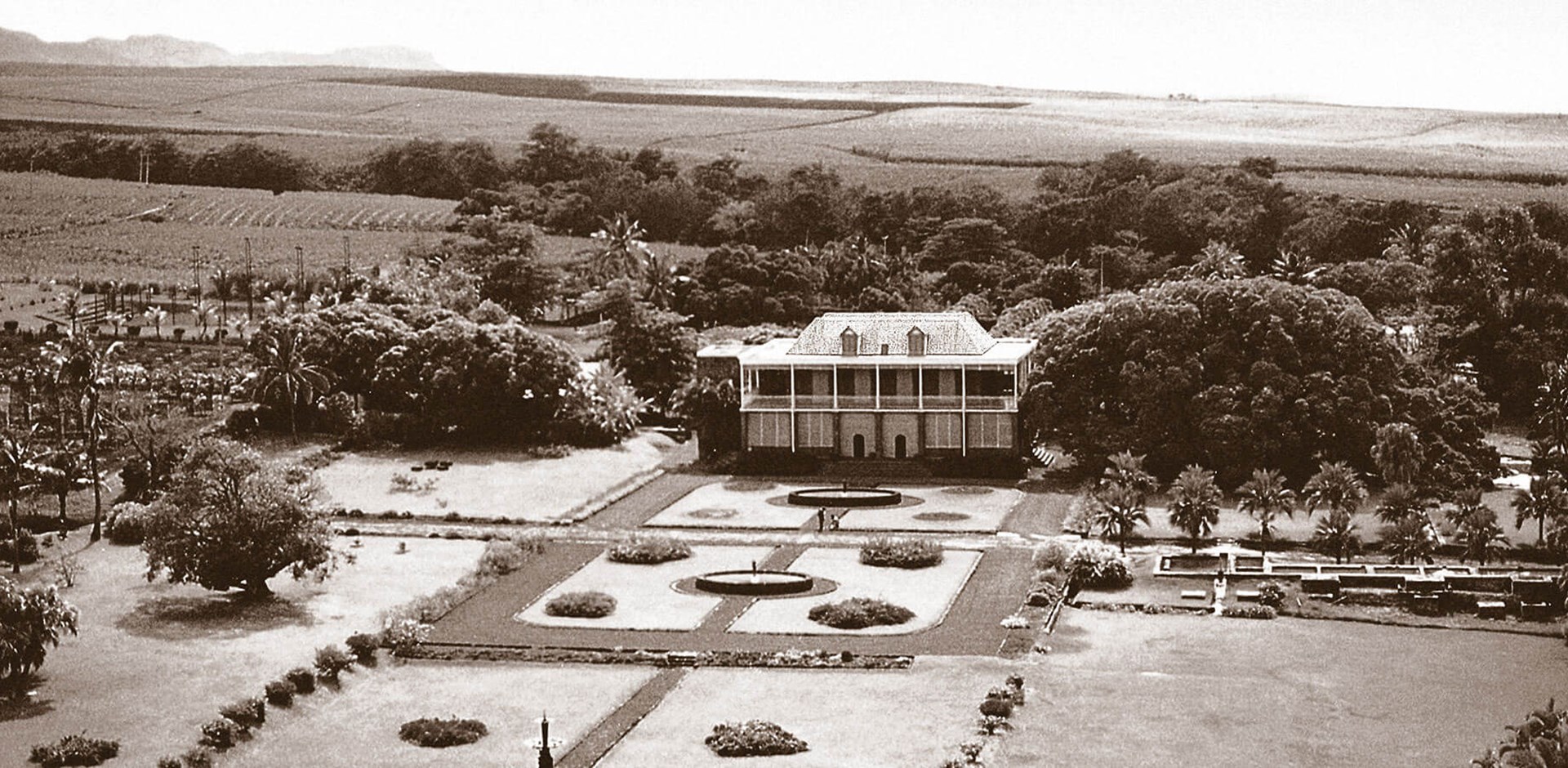 Façade historique du Château de Bel Ombre