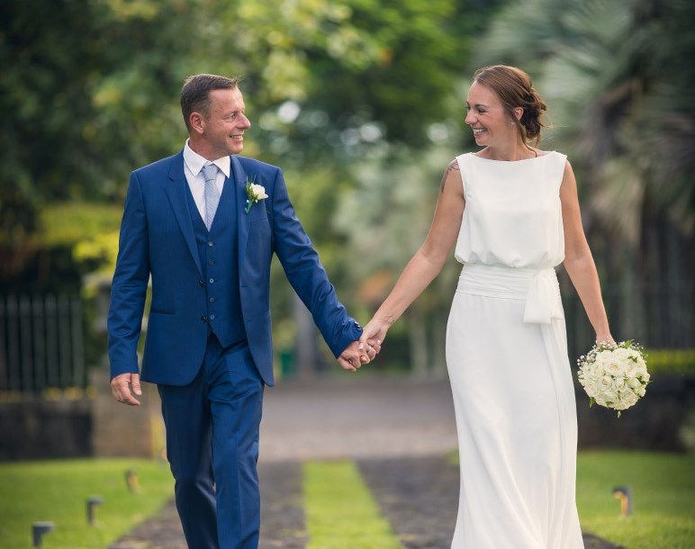 Célébration de mariage d’un couple au Château de Bel Ombre