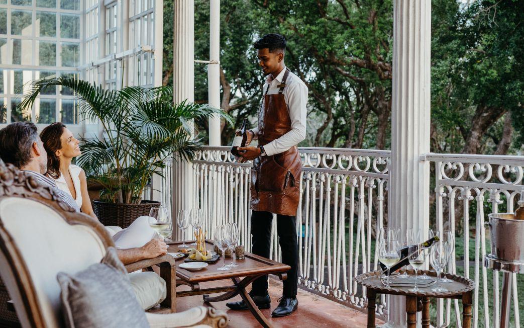 Couple Balcony Wine Tasting With Somelier