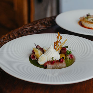 Refined cuisine served at Le Château de Bel Ombre
